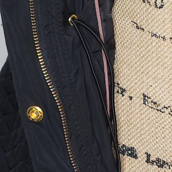 Adrienne Vittadini Womens Quilted Puffer Faux Fur Trimmed Vest Size Medium Black - Picture 14 of 16